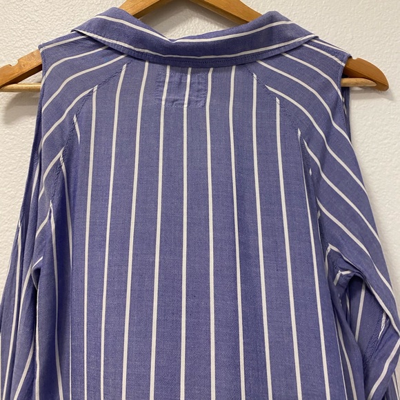 Rails Sadie Ocean Stripe Cold Shoulder Button Up - Picture 11 of 11
